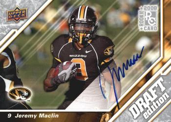 2009 Upper Deck Draft Edition - Autographs Silver #67 Jeremy Maclin Front