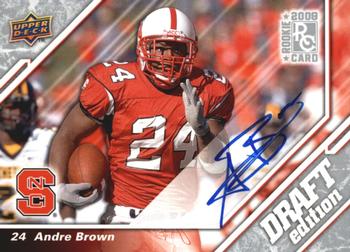 2009 Upper Deck Draft Edition - Autographs Silver #130 Andre Brown Front