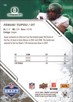 2009 Upper Deck Draft Edition - Brown #112 Fenuki Tupou Back