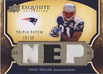 2009 Upper Deck Exquisite Collection - Single Player Triple Patch #3P-FT Fred Taylor Front