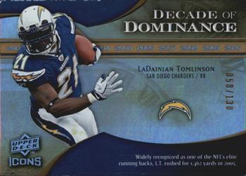 2009 Upper Deck Icons - Decade of Dominance Gold #DD-TO LaDainian Tomlinson Front