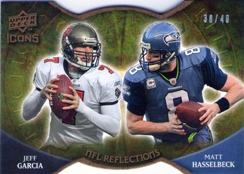 2009 Upper Deck Icons - NFL Reflections Die Cut #RF-GH Jeff Garcia / Matt Hasselbeck Front