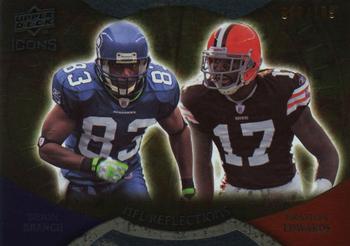 2009 Upper Deck Icons - NFL Reflections Gold #RF-BE Braylon Edwards / Deion Branch Front