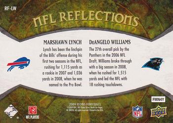 2009 Upper Deck Icons - NFL Reflections Gold #RF-LW DeAngelo Williams / Marshawn Lynch Back