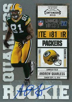 2010 Playoff Contenders #102 Andrew Quarless Front