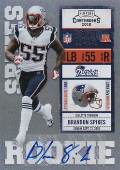 2010 Playoff Contenders #109 Brandon Spikes Front