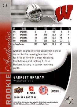 2010 SP Authentic #219 Garrett Graham Back