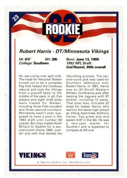 1992 All World #23 Robert Harris Back