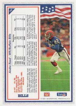 1992 All World #192 Andre Reed Back