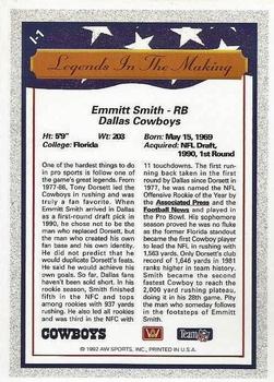 1992 All World - Legends/Rookies #L-1 Emmitt Smith Back