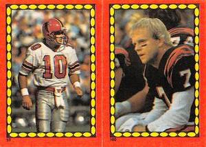 1988 Topps Stickers #53 / 160 Scott Campbell / Boomer Esiason Front