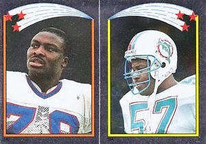 1988 Topps Stickers #140 / 154 Bruce Smith / Dwight Stephenson Front