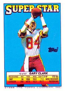 1988 Topps Stickers #227 Mark Clayton Back