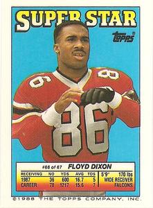 1988 Topps Stickers - Super Star Backs #66 Floyd Dixon Front