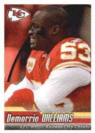 2010 Panini NFL Sticker Collection #244 Demorrio Williams Front