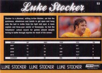 2011 Press Pass #53 Luke Stocker Back