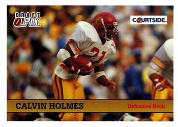 1992 Courtside Draft Pix #38 Calvin Holmes Front