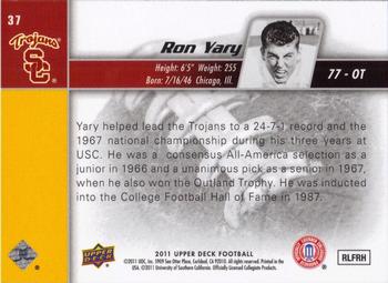 2011 Upper Deck #37 Ron Yary Back