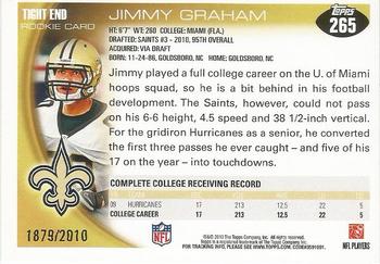 2010 Topps - Gold #265 Jimmy Graham Back
