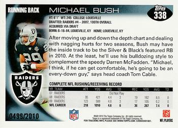 2010 Topps - Gold #338 Michael Bush Back