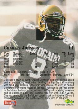 1994 Classic NFL Draft - Gold #11 Charles Johnson Back