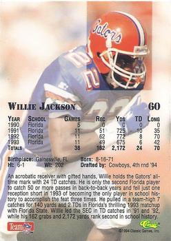 1994 Classic NFL Draft - Gold #60 Willie Jackson Back