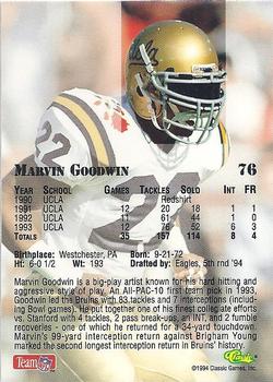 1994 Classic NFL Draft - Gold #76 Marvin Goodwin Back
