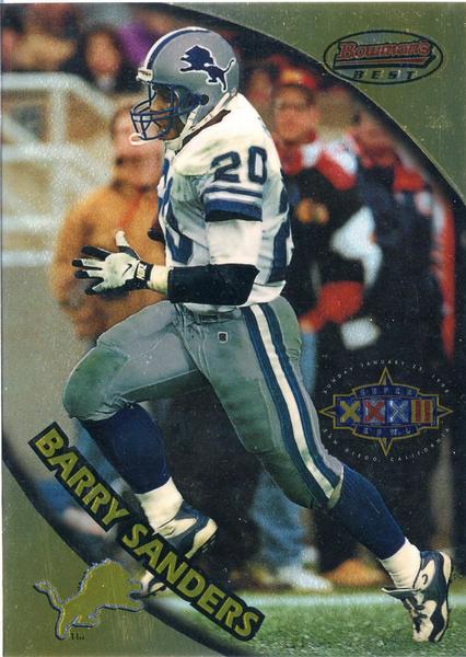 1997-98 Bowman's Best Super Bowl Jumbos #2 Barry Sanders Front