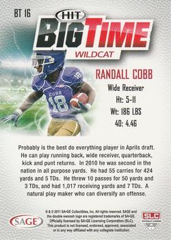 2011 SAGE HIT - Big Time #BT16 Randall Cobb Back