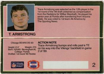 1989 Action Packed Test #2 Trace Armstrong Back