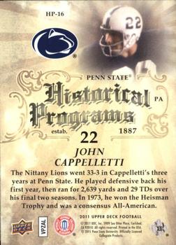 2011 Upper Deck - Historical Programs #HP-16 John Cappelletti Back