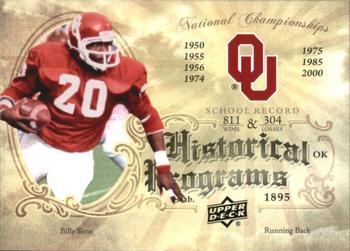 2011 Upper Deck - Historical Programs #HP-20 Billy Sims Front