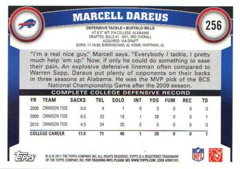2011 Topps #256 Marcell Dareus Back