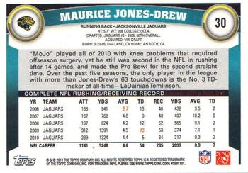 2011 Topps #30 Maurice Jones-Drew Back