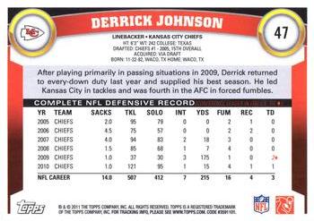 2011 Topps #47 Derrick Johnson Back