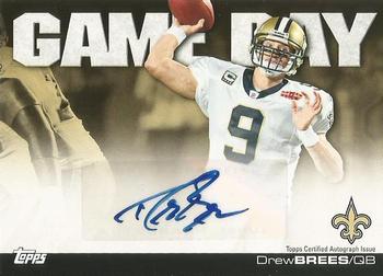 2011 Topps - Game Day Autographs #GDA-DB Drew Brees Front