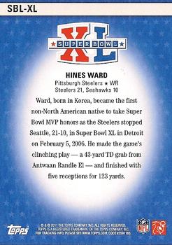 2011 Topps - Super Bowl Legends #SBL-XL Hines Ward Back