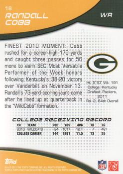 2011 Finest #18 Randall Cobb Back