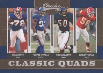 2010 Panini Classics - Classic Quads #5 Bruce Smith / Michael Strahan / Mike Singletary / Derrick Thomas  Front