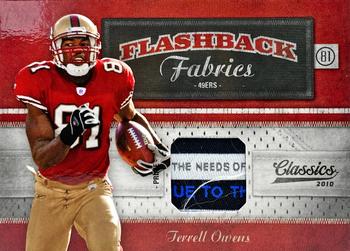 2010 Panini Classics - Flashback Fabrics Jerseys Prime #21 Terrell Owens Front