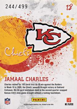 2010 Score - Franchise Scorecard #18 Jamaal Charles  Back