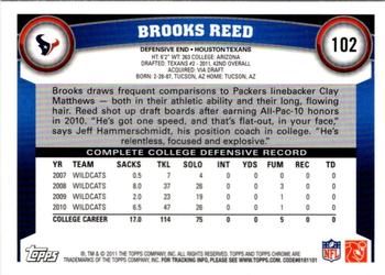 2011 Topps Chrome #102 Brooks Reed Back