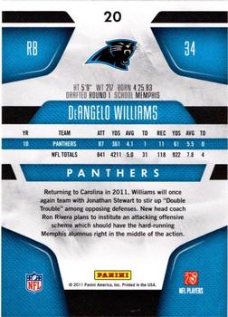 2011 Panini Certified #20 DeAngelo Williams Back