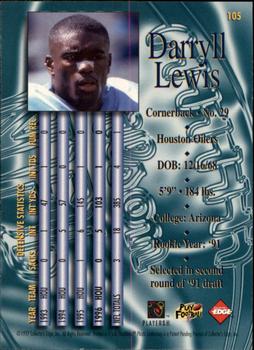 1997 Collector's Edge Masters - Retail #105 Darryll Lewis Back