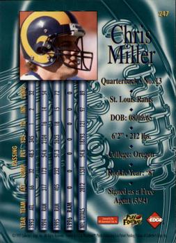1997 Collector's Edge Masters - Retail #247 Chris Miller Back
