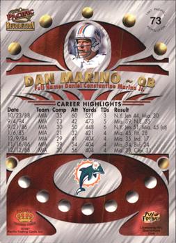 1997 Pacific Revolution - Copper #73 Dan Marino Back