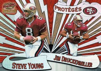 1997 Pacific Revolution - Proteges Silver #17 Steve Young / Jim Druckenmiller Front