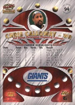 1997 Pacific Revolution - Silver #94 Chris Calloway Back