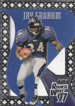 1997 Playoff Contenders - Rookie Wave Pennants Blue Felt #6 Jay Graham Front