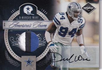 2010 Panini Limited - America's Team Threads Autographs Prime #10 DeMarcus Ware Front